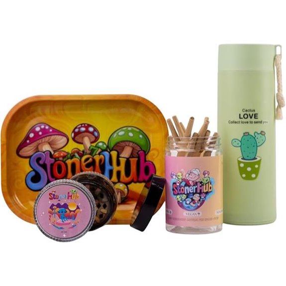 Herbal Accessory Bundle: Cones Grinder Tray & Water Bottle