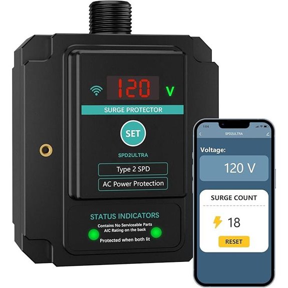 WiFi Surge Protector 108,000 Amps Smart Voltage Check