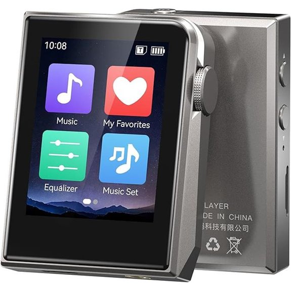 RUIZU 64GB HiFi Lossless MP3 Player with Touchscreen