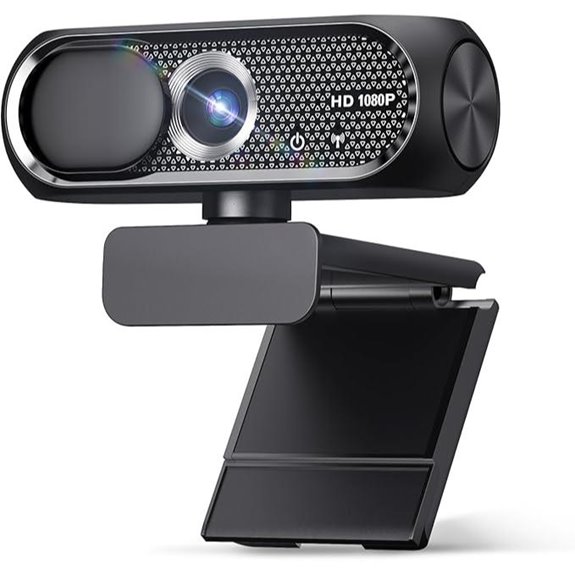 1080P HD Webcam with Microphone and Privacy Cover