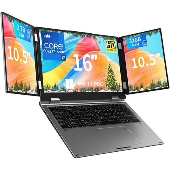 Triple Screen Laptop: i7 32GB RAM 2TB SSD Windows 11