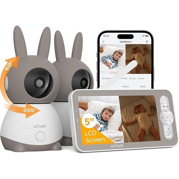 ieGeek 2K Dual Camera Baby Monitor with Night Vision