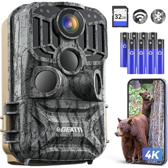 DEATTI 48MP 4K Trail Camera with Night Vision