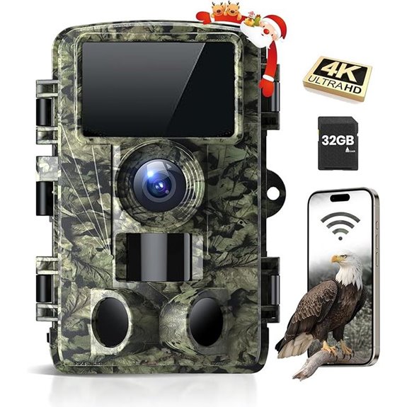 4K 48MP WiFi Trail Camera with Night Vision