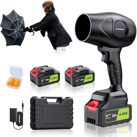 980,000 RPM Cordless Leaf Blower with Batteries