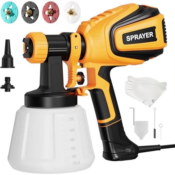 HVLP Paint Sprayer with Nozzles for Furniture & Walls
