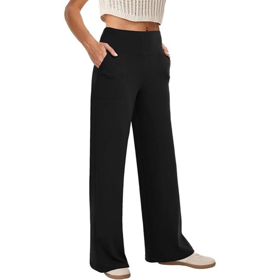 Wide Leg High Waist Yoga Pants with Pockets