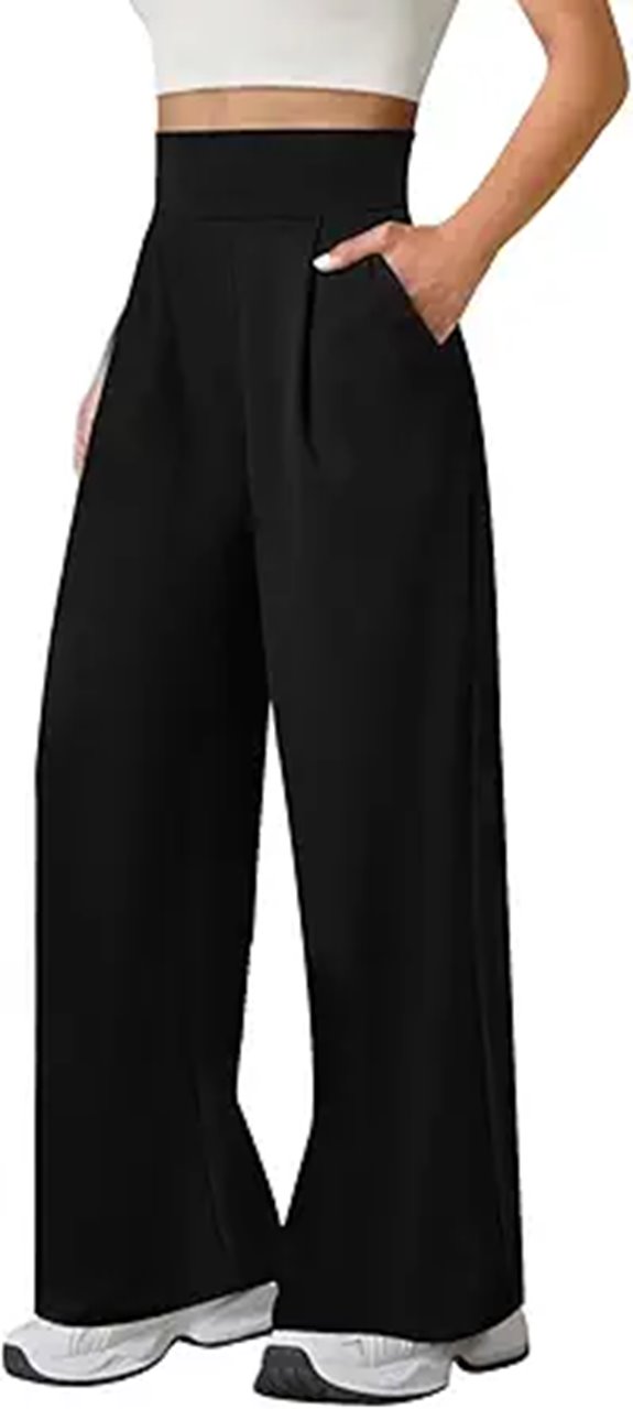 Women’s High-Waist Wide Leg Yoga Pants with Pockets