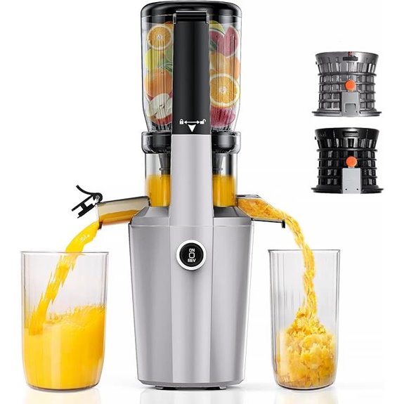 Cold Press Juicer with 96% Yield & Wide Chute