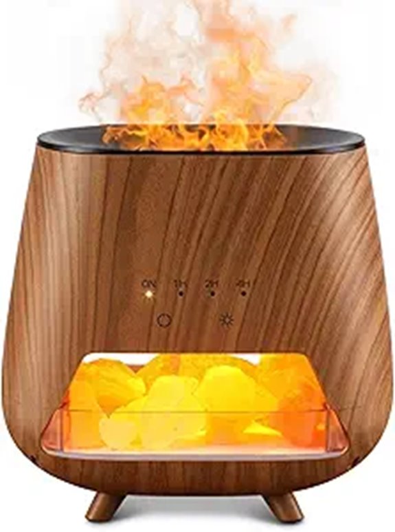 Essential Oil Diffuser with Himalayan Salt and LED Night