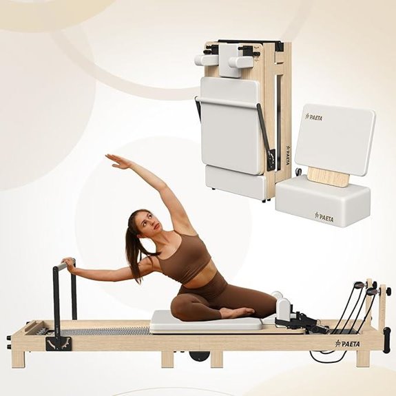 Pilates Reformer Machine with Accessories for Home and Studio