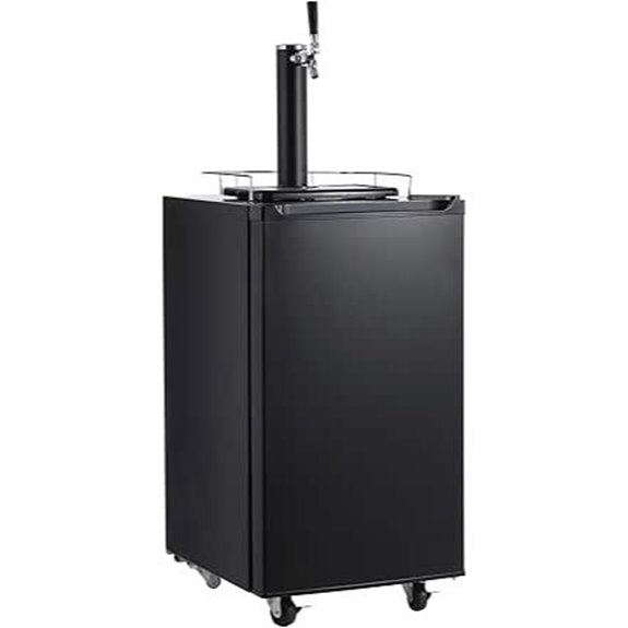PioneerWorks Beer Kegerator with Draft Dispenser and CO2