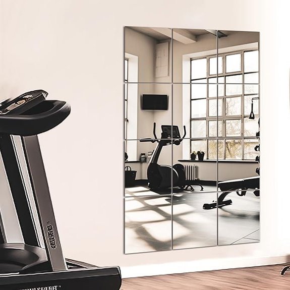 Home Gym Mirror Tiles 14x12 12PCS
