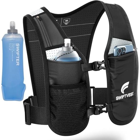 Running Hydration Vest with Water Bottle and Pockets