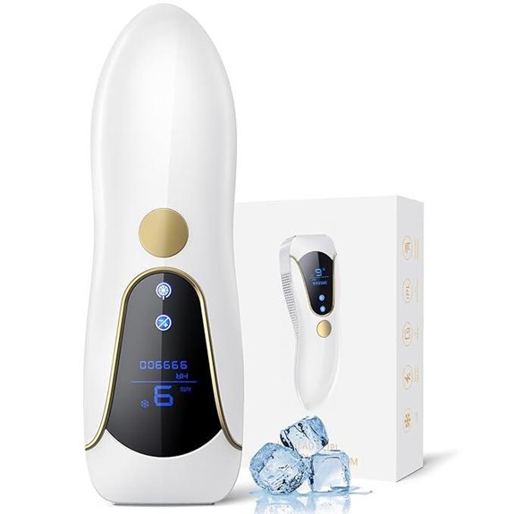 Laser Hair Removal Device with Ice Cooling and Auto Flash