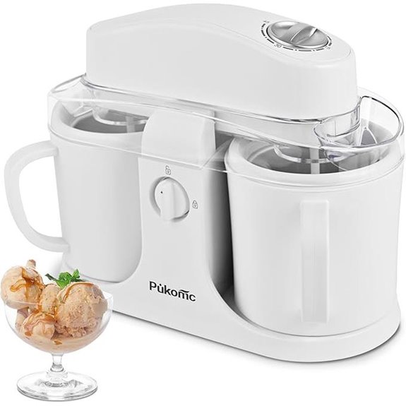 Pukomc Ice Cream Maker with Two Bowls