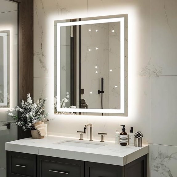 LED Bathroom Mirror with Lights and Dimmable Colors