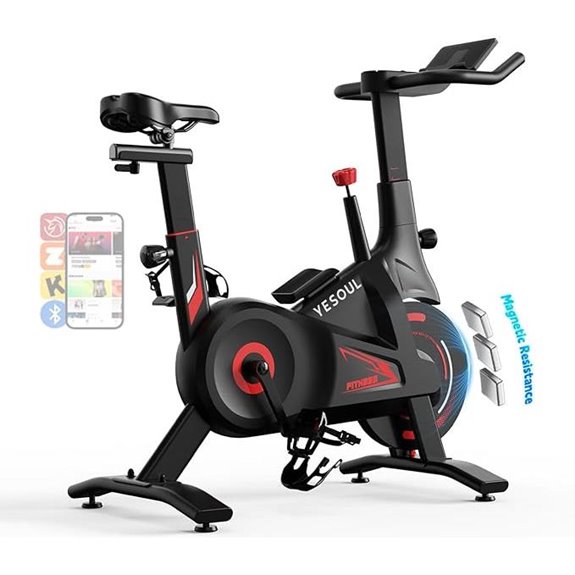 Yesoul Black Indoor Cycling Bike with Tablet Mount
