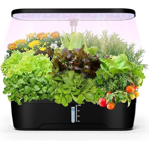Indoor Hydroponic Herb Garden with LED Grow Light