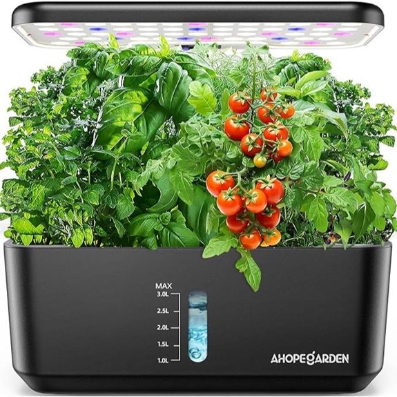 Ahopegarden Indoor Hydroponic Garden with 10 Pods