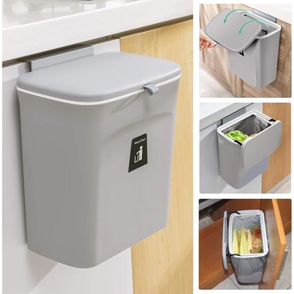 Tiyafuro 2.4 Gallon Indoor Kitchen Compost Bin