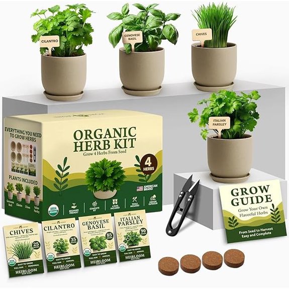 Indoor Organic Herb Garden Kit for Beginners