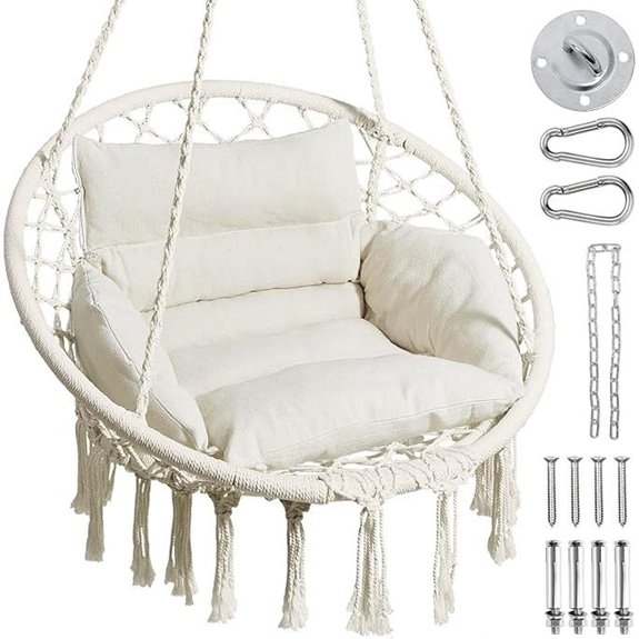 Greenstell Hammock Chair with Cushion Indoor/Outdoor