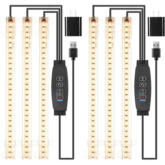 LED Grow Light Strips for Indoor Plants (2 Pack)