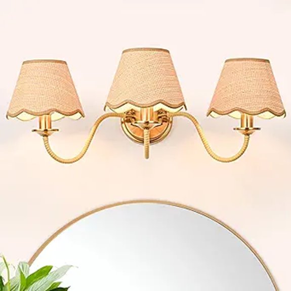 Boho Industrial 3-Light Bathroom Vanity Fixture