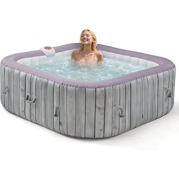 73 Inflatable Hot Tub with Bubble Jets and Cover