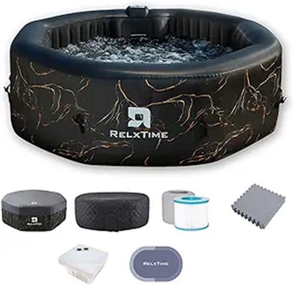 Inflatable 4-6 Person Hot Tub with Jets and Cover