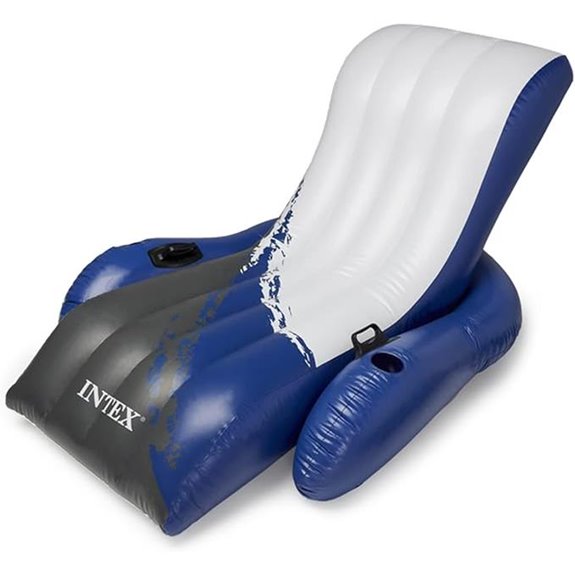 Inflatable Lounge Pool Chair with Cup Holders