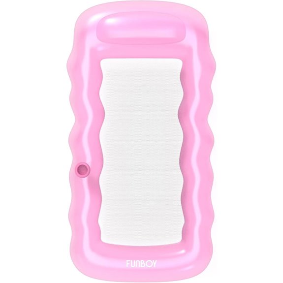 FUNBOY Clear Inflatable Mesh Pool Lounger with Pillow