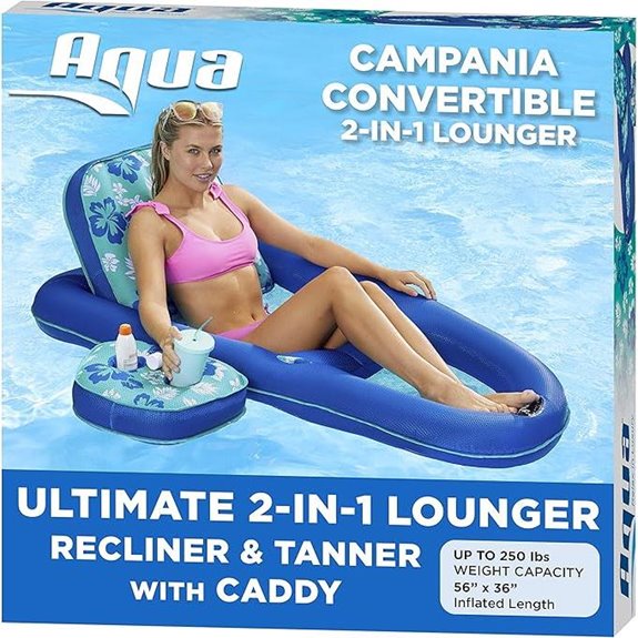 Aqua Campania 2-in-1 Inflatable Pool Float Lounge