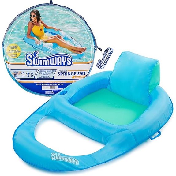 SwimWays Spring Float Recliner Pool Lounger