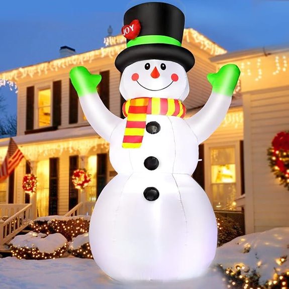 FunFanso 7FT Inflatable Snowman Christmas Yard Decor