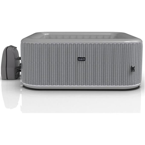 Avenli 4-Person Inflatable Square Spa - Silver Birch