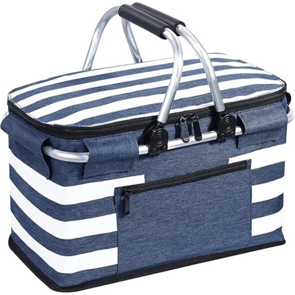 Insulated Collapsible Picnic Basket with Handles