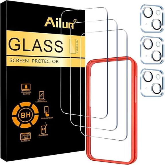 Ailun 3-Pack Screen & Camera Protectors for iPhone 15