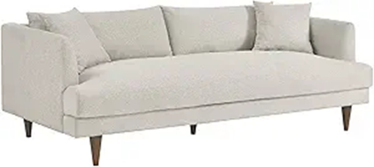 Modway Zoya Sofas Ivory Fabric