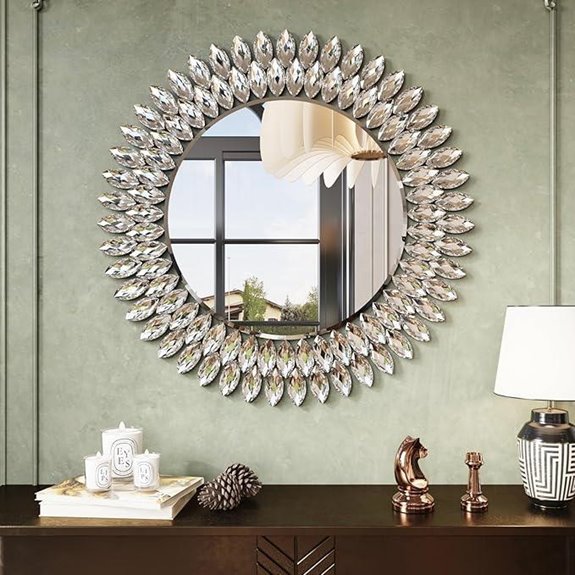 Kelly Miller 26-inch Jeweled Wall Mirror
