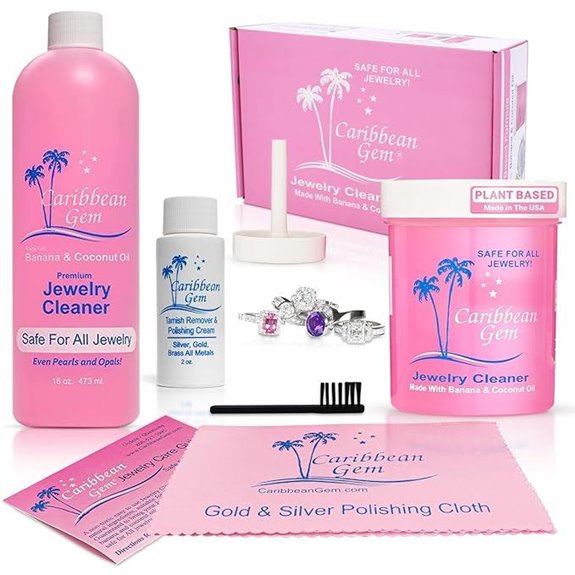 Jewelry Cleaning Kit with Brush Cloth and Polishing Cream