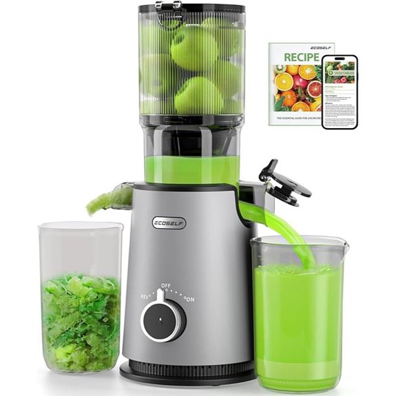 Cold Press Juicer with Wide Mouth Feed Chute