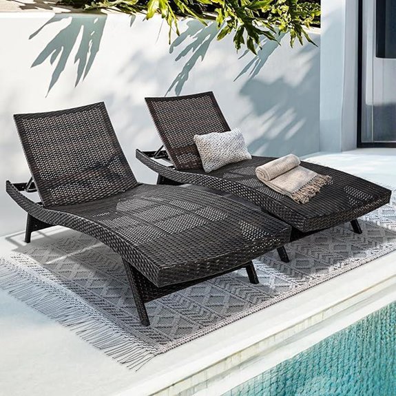 IDZO Katalina Wicker Chaise Lounge Set (2)