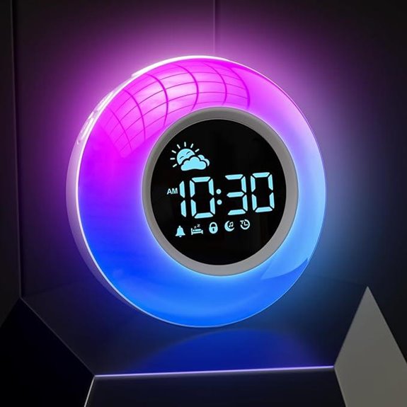 Kids Alarm Clock with Sleep Sounds and Night Light