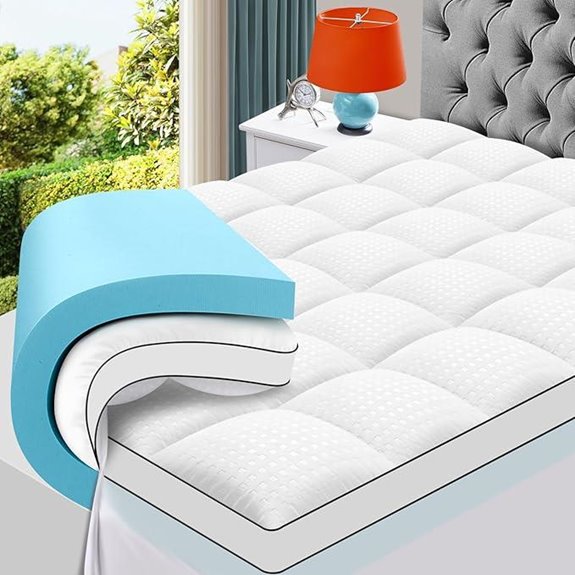 MASVIS King Size Dual Layer Memory Foam Mattress Topper