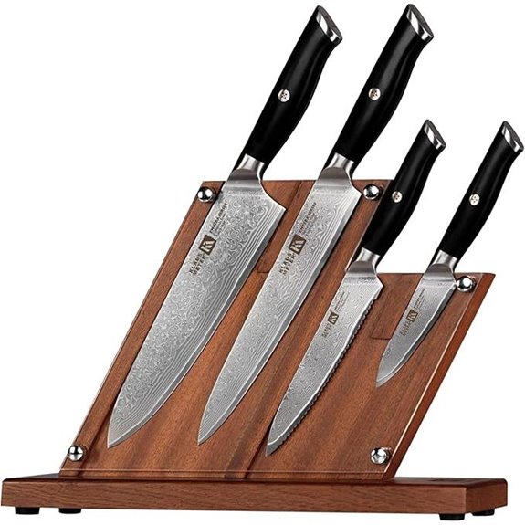 Klaus Meyer Damascus Knife Block Set (5-Piece)