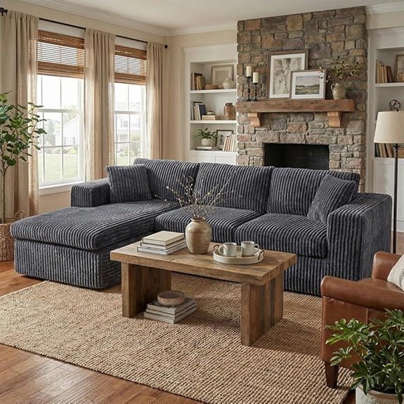 Shintenchi 105 L-Shaped Modular Sofa with Chaise