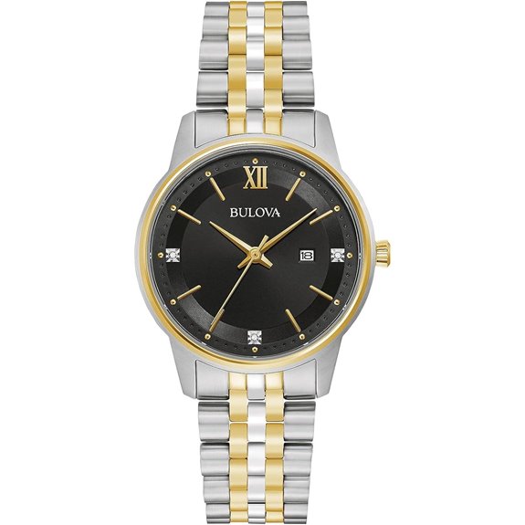 Bulova Ladies' Two-Tone Diamond Quartz Watch