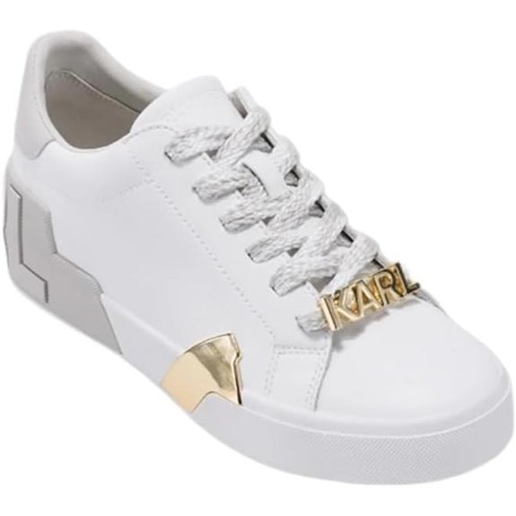 Karl Lagerfeld Womens Melora Lace Up Sneaker